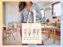 Teacher Appreciation Gift Tote Bag Canvas Custom Teacher Gift Personalized School Bag Gifted Teacher Tote Reusable Bag School Campus Bag