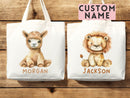 Personalized Name Tote Bag Barn Animal Gift Daycare Diaper Bag Custom Name Tote Customized Name Back to School Bag for Kids Bag Kindergarten