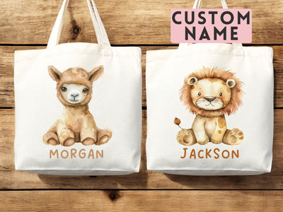 Personalized Name Tote Bag Barn Animal Gift Daycare Diaper Bag Custom Name Tote Customized Name Back to School Bag for Kids Bag Kindergarten