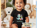Custom Kids' T-Shirt Infant Bodysuit New Born Gift Personalized Name Kids Gift Dinosaur Shirt Toddler Tshirt Customized Gift for Boys 066