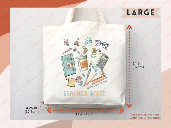 Teacher Appreciation Gift Tote Bag Canvas Custom Teacher Gift Personalized School Bag Gifted Teacher Tote Reusable Bag School Campus Bag