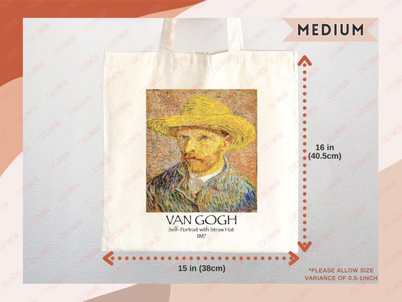 Van Gogh Tote Bag Artsy Bag Van Gogh Shoulder Bag Van Gogh School Tote Eco Friendly Aesthetic Tote Shopper Reusable Grocery Bag Gift for Her