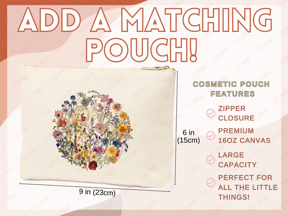 Floral Tote Bag flower tote canvas wildflower bag eco friendly bag aesthetic tote bag reusable bag gift for plant lover tote flower bag cute