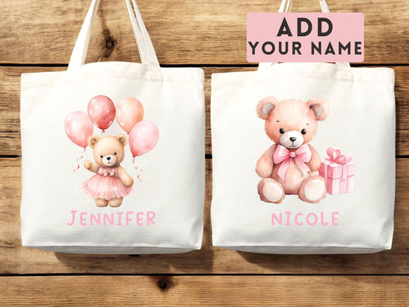 Personalized Name Tote Bag Kids Custom Name Tote Bag Custom Tote Shopper Women Bag Customized Name Gift For Her Kids Bag School Bag For Kids