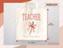 Teacher Appreciation Gift Tote Bag Canvas Custom Teacher Gift Personalized School Bag Gifted Teacher Tote Reusable Bag School Campus Bag