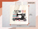 Sewing Lover Canvas Tote Bag Funny Gift Sewing Bag Knit Everyday Tote Eco Friendly Gift Tote Shopper Reusable Grocery Bag Cute Aesthetic Bag