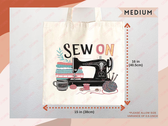 Sewing Lover Canvas Tote Bag Funny Gift Sewing Bag Knit Everyday Tote Eco Friendly Gift Tote Shopper Reusable Grocery Bag Cute Aesthetic Bag