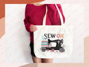 Sewing Lover Canvas Tote Bag Funny Gift Sewing Bag Knit Everyday Tote Eco Friendly Gift Tote Shopper Reusable Grocery Bag Cute Aesthetic Bag