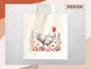 Chicken Canvas Tote Bag Funny Chicken Lover Gift Tote Bag Everyday Tote Eco Friendly Campus Tote Reusable Grocery Bag Cute Bag Aesthetic Bag