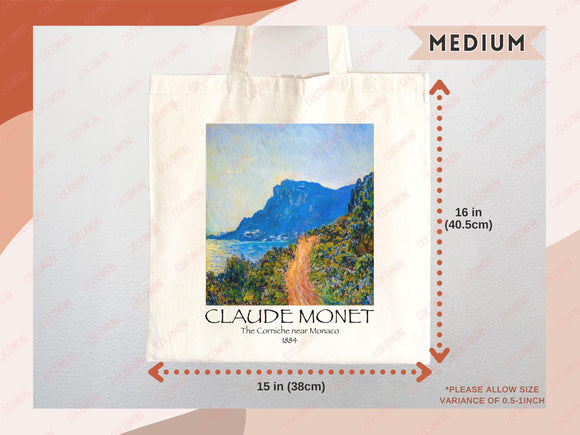 Monet Tote Bag Artsy Bag Monet Shoulder Bag Monet Gift School Tote Eco Friendly Aesthetic Tote Shopper Reusable Grocery Bag Gift for Her