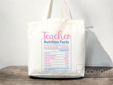 Teacher Appreciation Gift Tote Bag Canvas Custom Teacher Gift Personalized School Bag Gifted Teacher Tote Reusable Bag School Campus Bag
