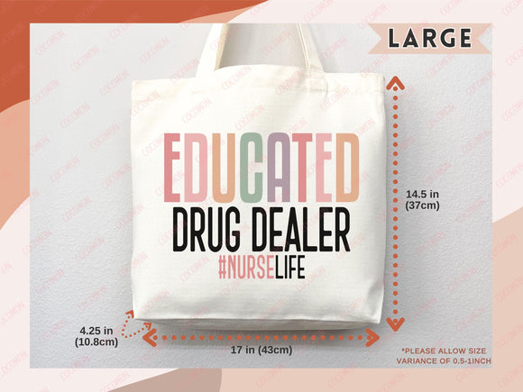 Nurse Canvas Tote Bag Nursing Bag Registered Nurse Gift for Her Women Bag Everyday Tote Eco Friendly Gift Tote Shopper Reusable Grocery Bag