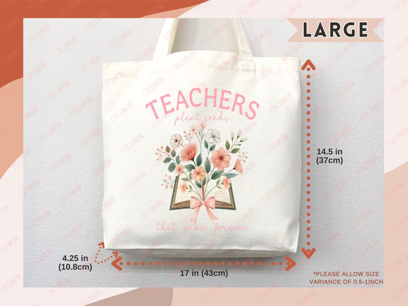 Teacher Appreciation Gift Tote Bag Canvas Custom Teacher Gift Personalized School Bag Gifted Teacher Tote Reusable Bag School Campus Bag