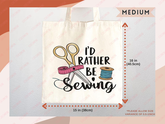 Sewing Lover Canvas Tote Bag Funny Gift Sewing Bag Knit Everyday Tote Eco Friendly Gift Tote Shopper Reusable Grocery Bag Cute Aesthetic Bag