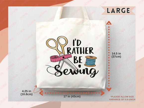 Sewing Lover Canvas Tote Bag Funny Gift Sewing Bag Knit Everyday Tote Eco Friendly Gift Tote Shopper Reusable Grocery Bag Cute Aesthetic Bag