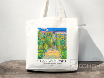 Monet Tote Bag Artsy Bag Monet Shoulder Bag Monet Gift School Tote Bag Eco Friendly Aesthetic Tote Shopper Reusable Grocery Bag Gift for Her