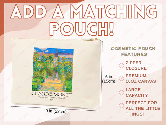 Monet Tote Bag Artsy Bag Monet Shoulder Bag Monet Gift School Tote Bag Eco Friendly Aesthetic Tote Shopper Reusable Grocery Bag Gift for Her