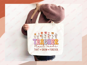 Teacher Appreciation Bag Gift Tote Bag Canvas Custom Teacher Gift Personalized School Bag Gifted Teacher Tote Reusable Bag School Campus Bag