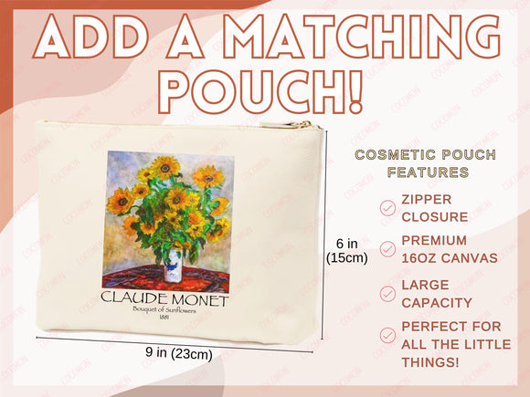 Monet Tote Bag Artsy Bag Monet Shoulder Bag Monet Gift School Tote Bag Eco Friendly Aesthetic Tote Shopper Reusable Grocery Bag Gift for Her