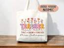 Teacher Appreciation Bag Gift Tote Bag Canvas Custom Teacher Gift Personalized School Bag Gifted Teacher Tote Reusable Bag School Campus Bag