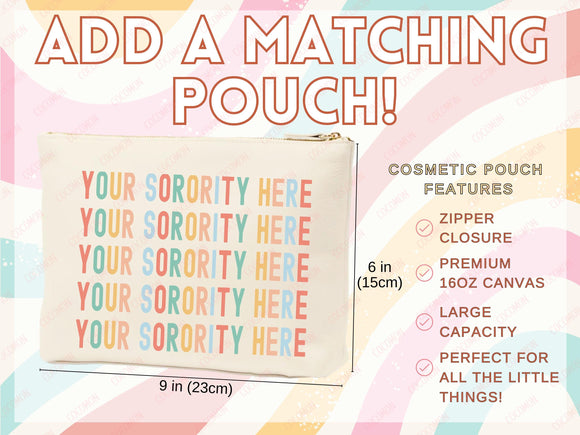 Custom Sorority Tote Bag Gift Rush Initiation Bid Day Big Little Gift Custom Name Sorority Gift College Tote Bag Personalized Gift For Her