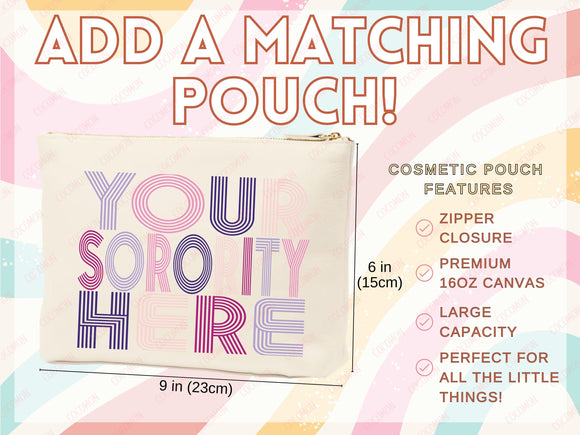 Custom Sorority Tote Bag Gift Rush Initiation Bid Day Big Little Gift Custom Name Sorority Gift College Tote Bag Personalized Gift For Her