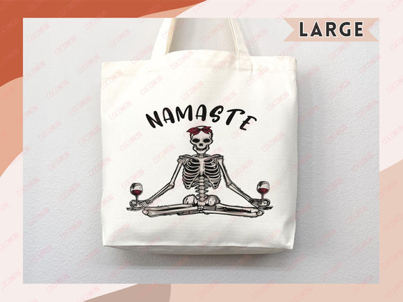 Yoga Canvas Tote Bag Fun Yoga Lover Gift for Yoga Tote Bag Everyday Tote Eco Friendly Aesthetic Tote Shopper Reusable Grocery Bag Cute Bag
