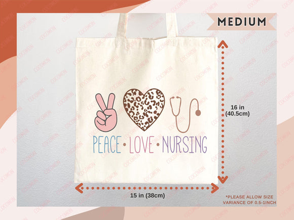 Nurse Canvas Tote Bag Nursing Bag Registered Nurse Gift for Her Women Bag Everyday Tote Eco Friendly Gift Tote Shopper Reusable Grocery Bag