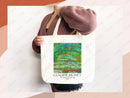 Monet Tote Bag Artsy Bag Monet Shoulder Bag Monet Gift School Tote Bag Eco Friendly Aesthetic Tote Shopper Reusable Grocery Bag Gift for Her