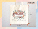 Teacher Appreciation Bag Gift Tote Bag Canvas Custom Teacher Gift Personalized School Bag Gifted Teacher Tote Reusable Bag School Campus Bag