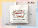 Teacher Appreciation Bag Gift Tote Bag Canvas Custom Teacher Gift Personalized School Bag Gifted Teacher Tote Reusable Bag School Campus Bag