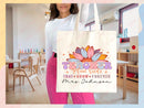 Teacher Appreciation Bag Gift Tote Bag Canvas Custom Teacher Gift Personalized School Bag Gifted Teacher Tote Reusable Bag School Campus Bag