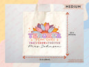 Teacher Appreciation Bag Gift Tote Bag Canvas Custom Teacher Gift Personalized School Bag Gifted Teacher Tote Reusable Bag School Campus Bag
