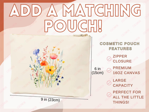 Floral Tote Bag flower tote canvas wildflower bag eco friendly bag aesthetic tote bag reusable bag gift for plant lover tote flower bag cute