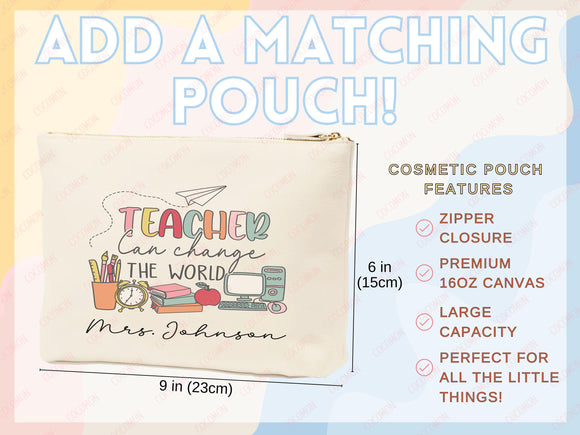 Teacher Appreciation Bag Gift Tote Bag Canvas Custom Teacher Gift Personalized School Bag Gifted Teacher Tote Reusable Bag School Campus Bag