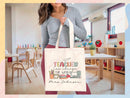 Teacher Appreciation Bag Gift Tote Bag Canvas Custom Teacher Gift Personalized School Bag Gifted Teacher Tote Reusable Bag School Campus Bag