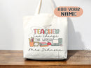 Teacher Appreciation Bag Gift Tote Bag Canvas Custom Teacher Gift Personalized School Bag Gifted Teacher Tote Reusable Bag School Campus Bag