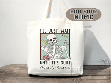 Teacher Appreciation Bag Gift Tote Bag Canvas Custom Teacher Gift Personalized School Bag Gifted Teacher Tote Reusable Bag School Campus Bag