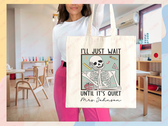 Teacher Appreciation Bag Gift Tote Bag Canvas Custom Teacher Gift Personalized School Bag Gifted Teacher Tote Reusable Bag School Campus Bag