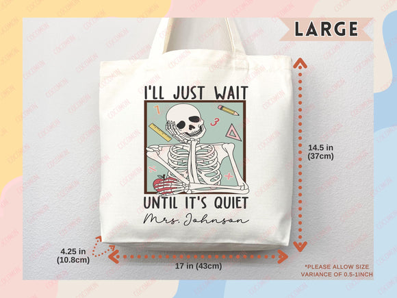 Teacher Appreciation Bag Gift Tote Bag Canvas Custom Teacher Gift Personalized School Bag Gifted Teacher Tote Reusable Bag School Campus Bag