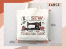 Sewing Lover Canvas Tote Bag Funny Gift Sewing Bag Knit Everyday Tote Eco Friendly Gift Tote Shopper Reusable Grocery Bag Cute Aesthetic Bag