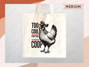 Chicken Canvas Tote Bag Funny Chicken Lover Gift Tote Bag Everyday Tote Eco Friendly Campus Tote Reusable Grocery Bag Cute Bag Aesthetic Bag