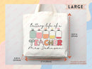 Teacher Appreciation Bag Gift Tote Bag Canvas Custom Teacher Gift Personalized School Bag Gifted Teacher Tote Reusable Bag School Campus Bag