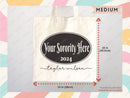 Custom Sorority Tote Bag Gift Rush Initiation Bid Day Big Little Gift Custom Name Sorority Gift College Tote Bag Personalized Gift For Her
