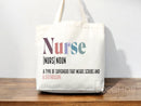 Nurse Canvas Tote Bag Nursing Bag Registered Nurse Gift for Her Women Bag Everyday Tote Eco Friendly Gift Tote Shopper Reusable Grocery Bag