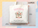 Teacher Appreciation Bag Gift Tote Bag Canvas Custom Teacher Gift Personalized School Bag Gifted Teacher Tote Reusable Bag School Campus Bag
