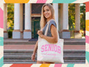 Custom Name Senior Tote Bag High School University Gift Graduation Bag for Her Personalized College Tote Campus School Bag Customized Gift