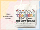 Teacher Appreciation Bag Gift Tote Bag Canvas Custom Teacher Gift Personalized School Bag Gifted Teacher Tote Reusable Bag School Campus Bag