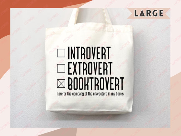 Book Lovers Tote Booktrovert Tote Bag Gift for Book Lover Bookworms Gift For Teachers Readers' Tote Shopper Library Bag School aesthetic bag