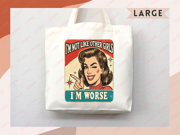 Funny Canvas Tote Bag Humor Bag Everyday Tote Eco Friendly Gift Tote Shopper Reusable Grocery Bag Cute Aesthetic Bag School Bag Gift for Her